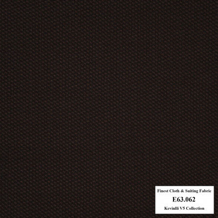 E63.062 Kevinlli V5 - Vải Suit 60% Wool - Nâu Đen chấm